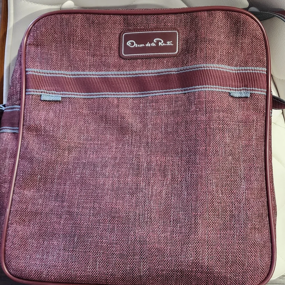 Vintage 1980's Oscar de la Renta Cranberry Tweed Men's Carry On